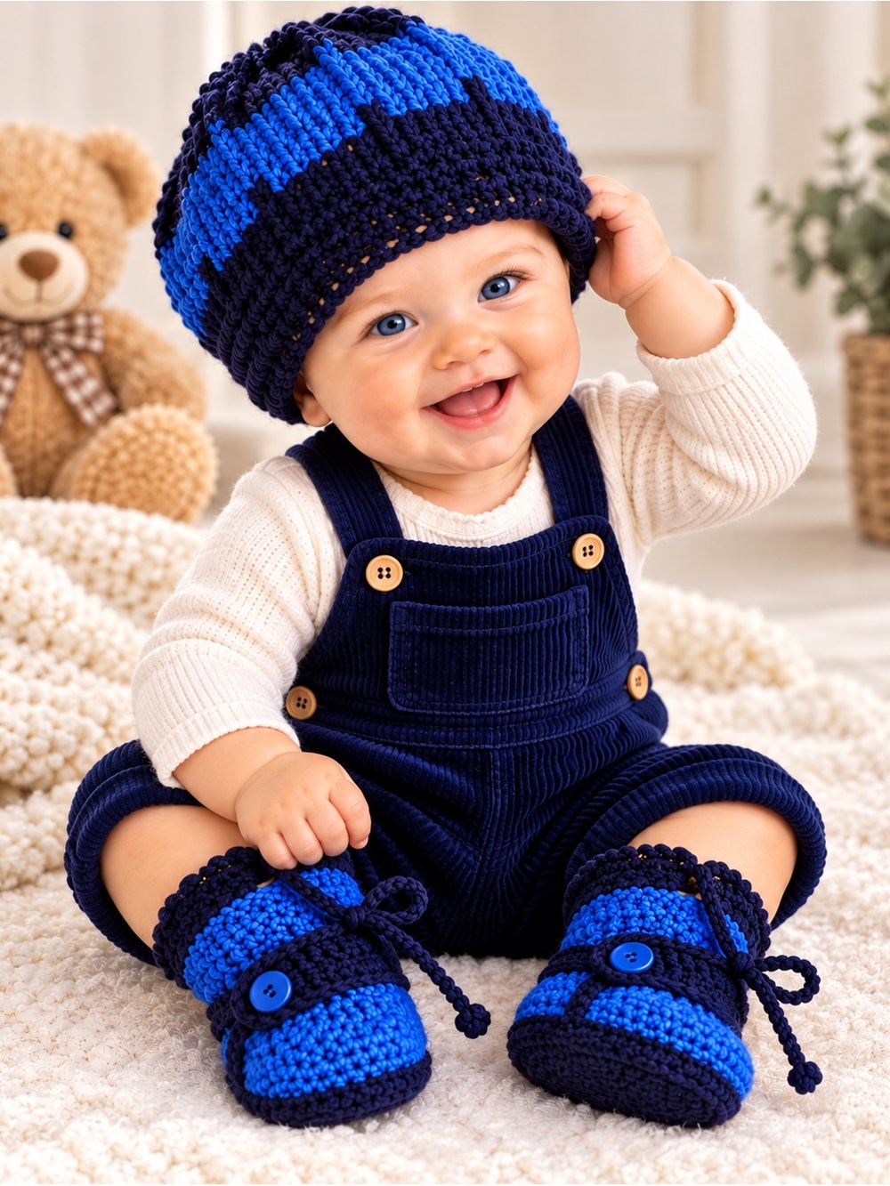 NWT Hand made baby set made in Europe - Artisan Baby set 6-9mo